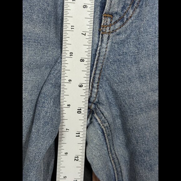 Reformation Jeans 25 Womens Blue Straight Frayed Distressed High Rise Ankle - Picture 4 of 9